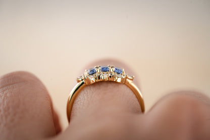 The Marial Ring | 0.56 CT Oval Blue Sapphire - Lavender Creek Gems 