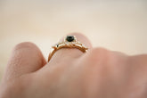 The Aurora 0.88 CT Pear Teal Sapphire Ring - Lavender Creek Gems 