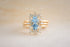 The Venus 2.07 CT Oval Aquamarine Wedding Set - Lavender Creek Gems 