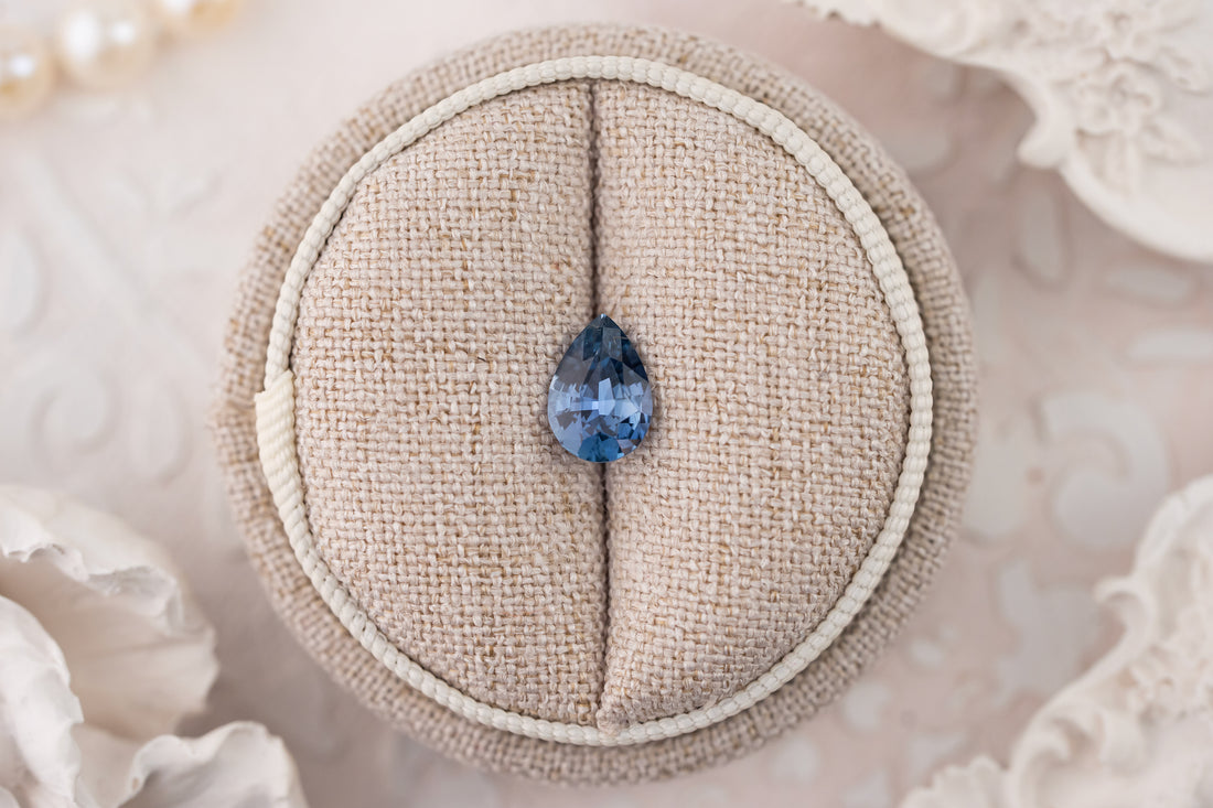 1.64 CT Pear Navy Blue Sapphire - Lavender Creek Gems 