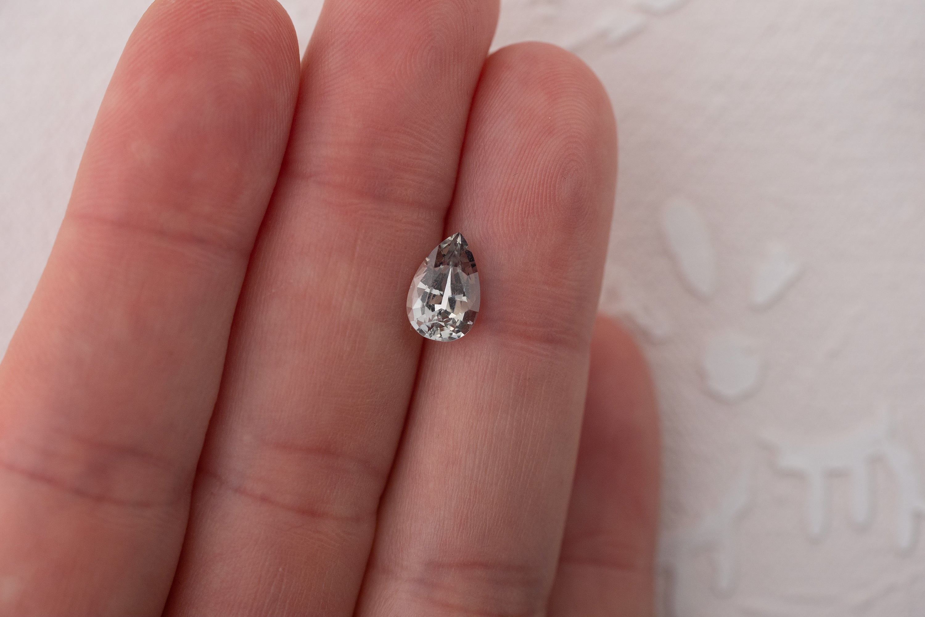 2.06 CT Pear Pastel Green Sapphire - Lavender Creek Gems 