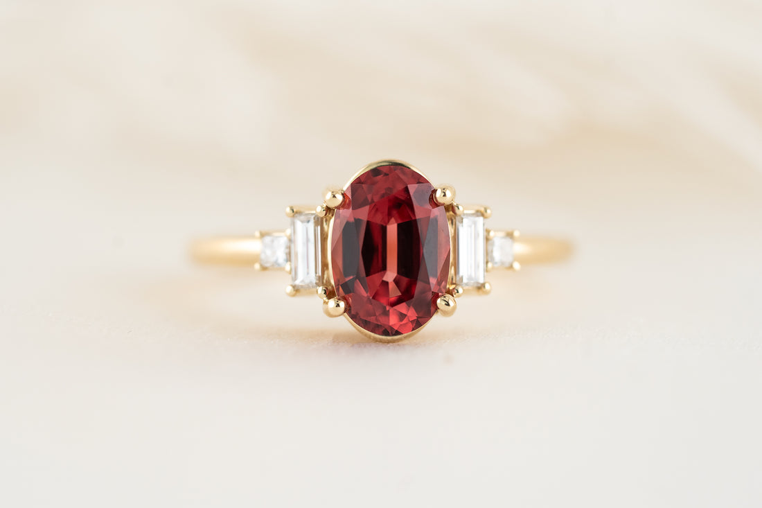 The Mira Ring | 1.66 CT Oval Red Spinel