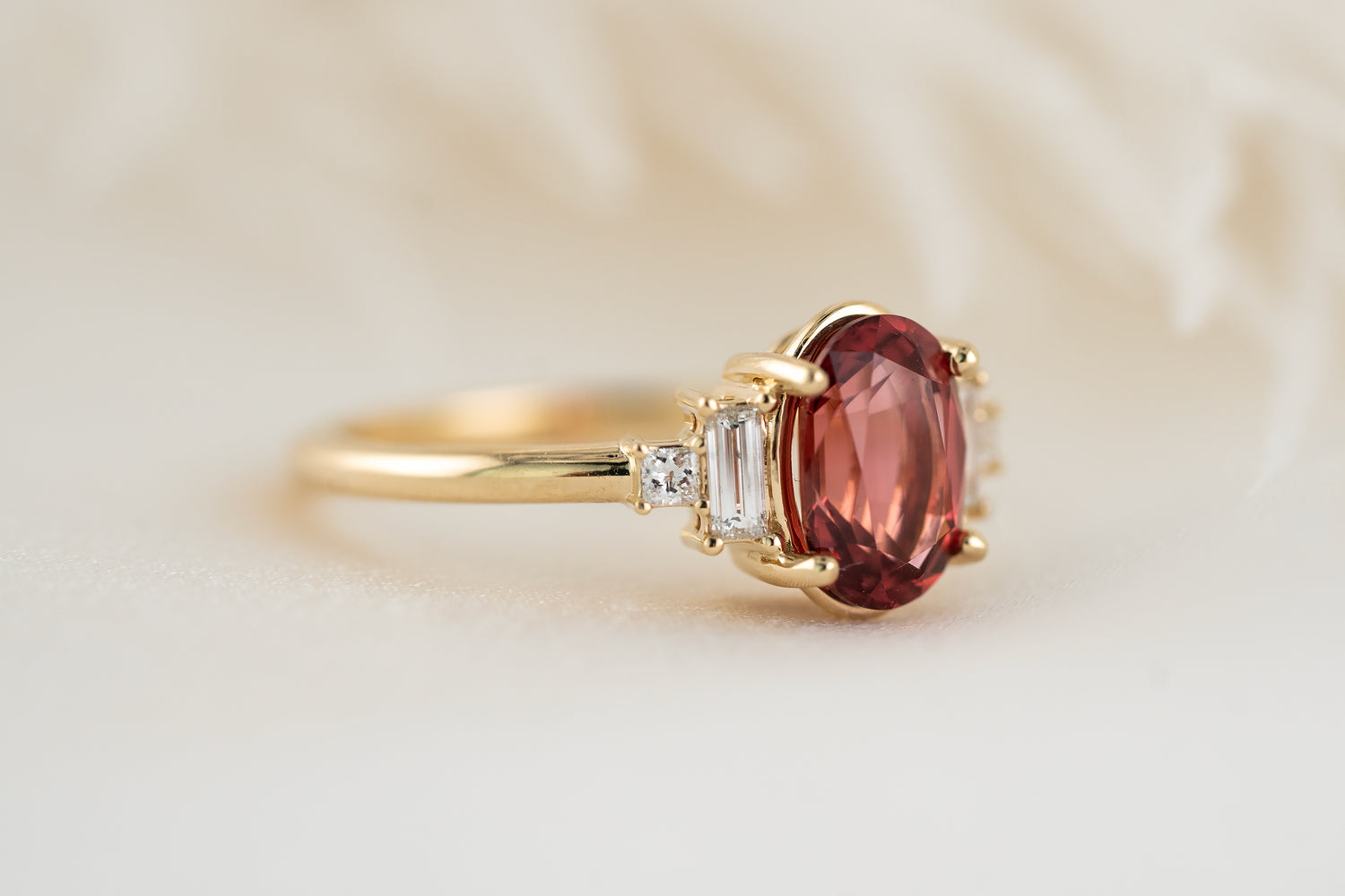 The Mira Ring | 1.66 CT Oval Red Spinel