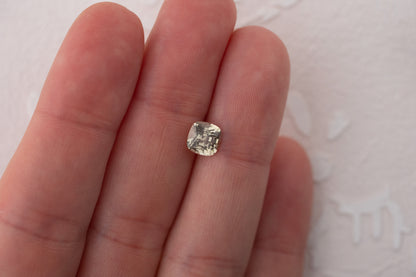 1.54 CT Cushion Light Green Sapphire - Lavender Creek Gems 