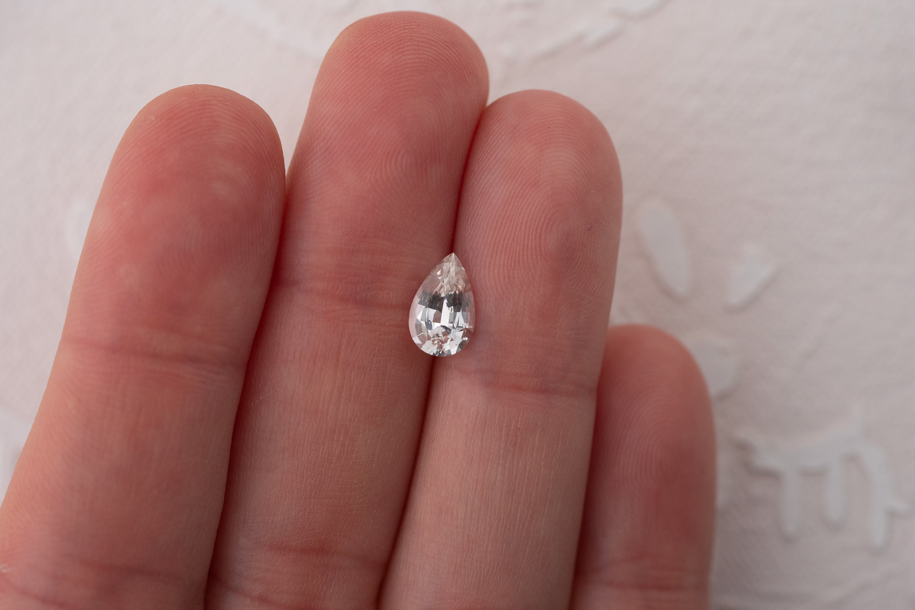 1.5 CT Pear White Sapphire - Lavender Creek Gems 