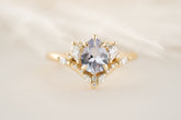 The Aurora Ring - 1 CT Pear Lavender Sapphire - Lavender Creek Gems 