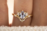 The Aurora Ring - 1 CT Pear Lavender Sapphire - Lavender Creek Gems 