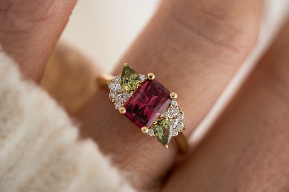 The Fleur Ring | 1.86 CT Radiant Red Spinel - Lavender Creek Gems
