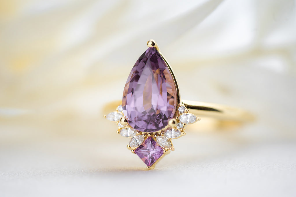 The Asmara 2.77 CT Purple Spinel Ring - Lavender Creek Gems 