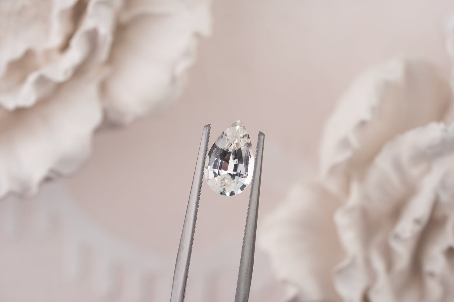 1.5 CT Pear White Sapphire - Lavender Creek Gems 