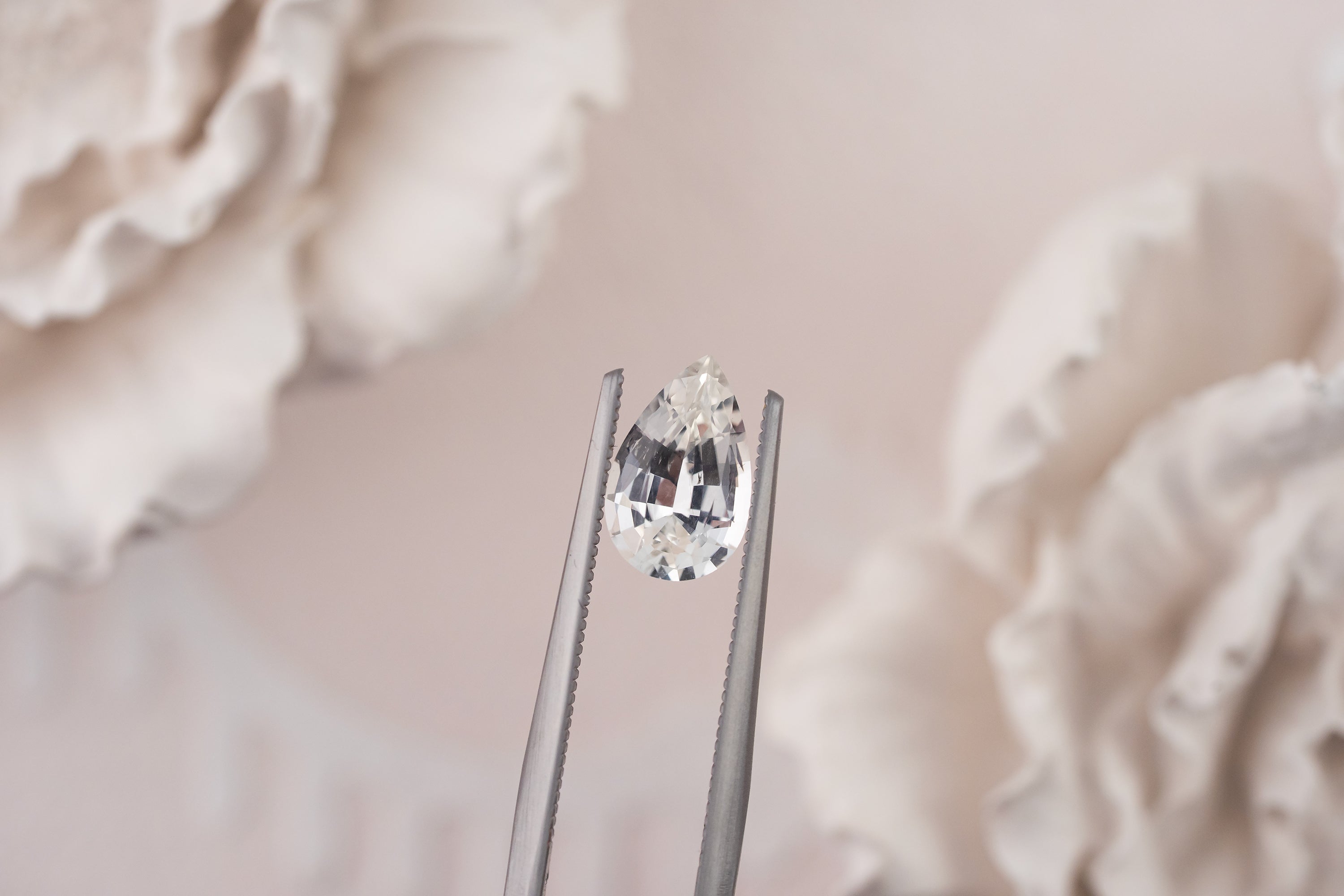 1.5 CT Pear White Sapphire - Lavender Creek Gems 