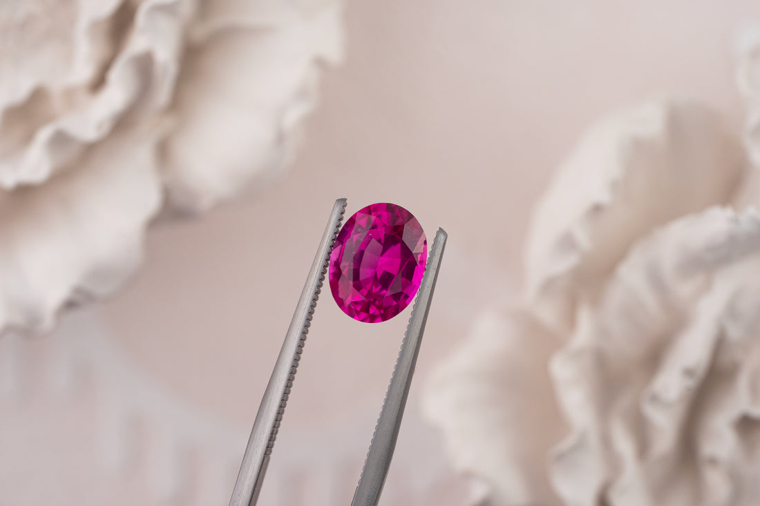 1.97 CT Oval Deep Hot Pink Sapphire - Lavender Creek Gems 
