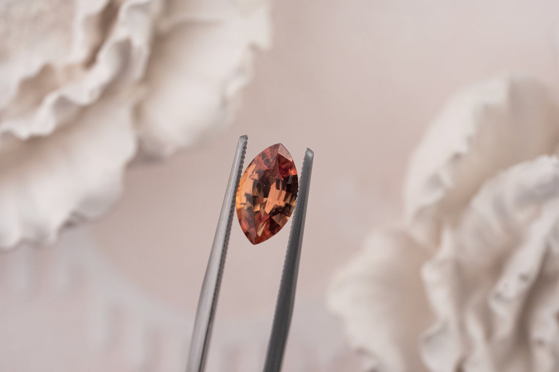 1.51 CT Marquise Brownish Orange Sapphire - Lavender Creek Gems 