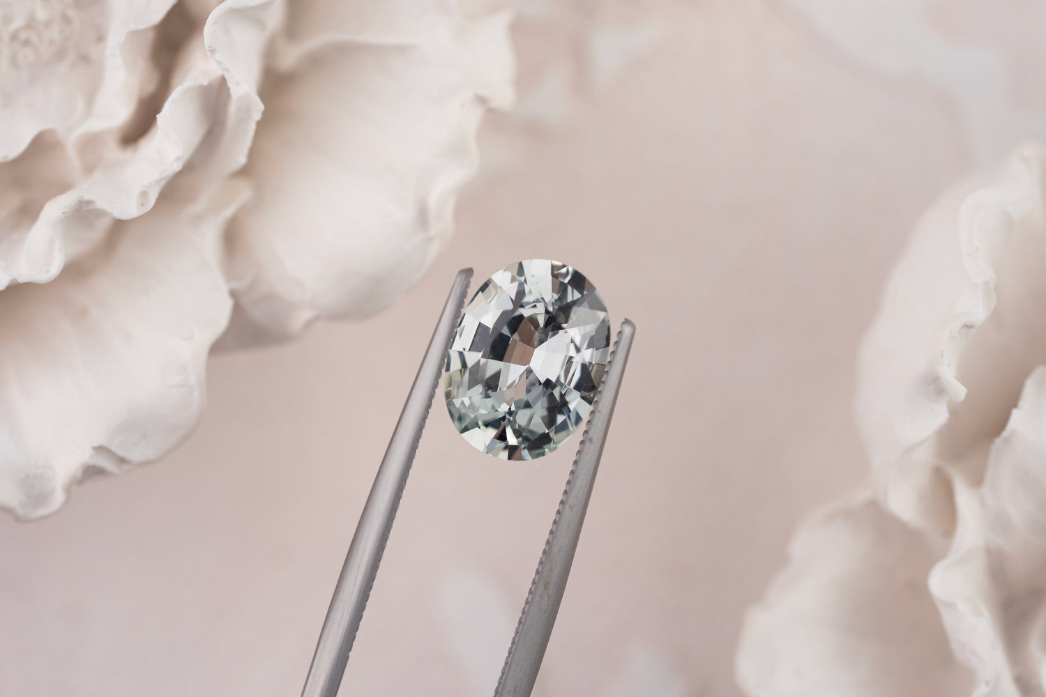 2.53 CT Oval Pastel Green Sapphire