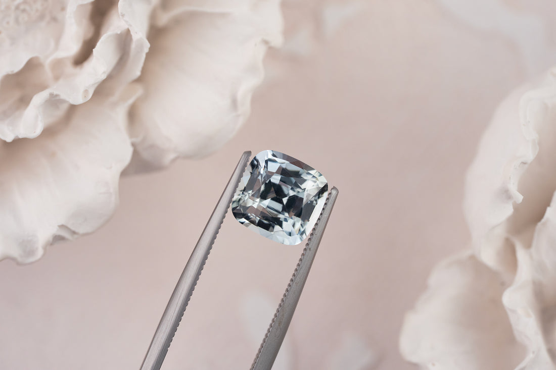 2.43 CT Cushion Mint Sapphire