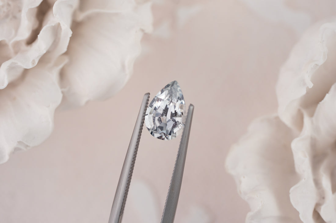 1.7 CT Pear Pastel Blue Sapphire