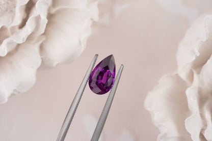 1.57 CT Pear Grape Purple Sapphire