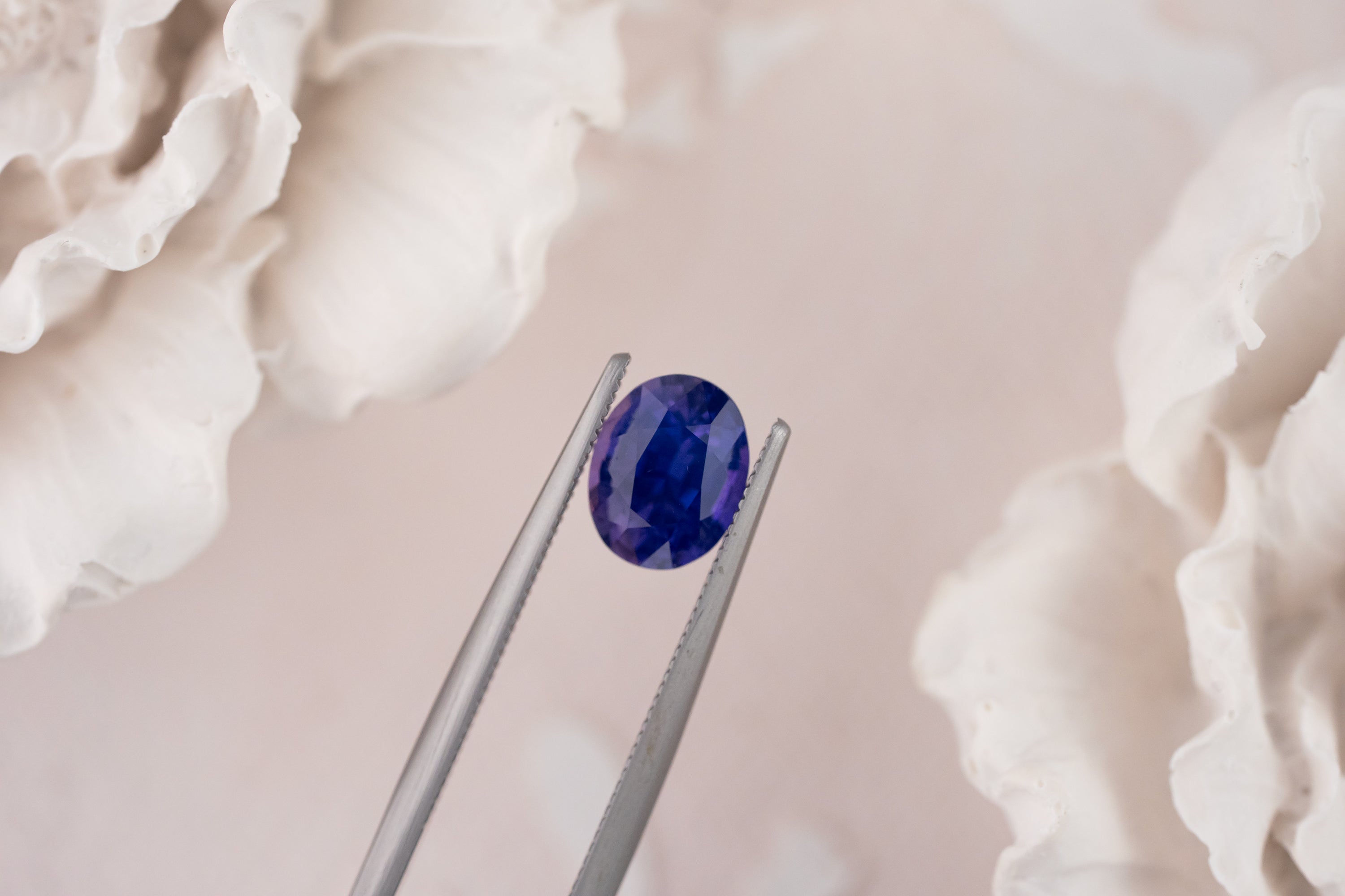 1.44 CT Oval Deep Purple Sapphire