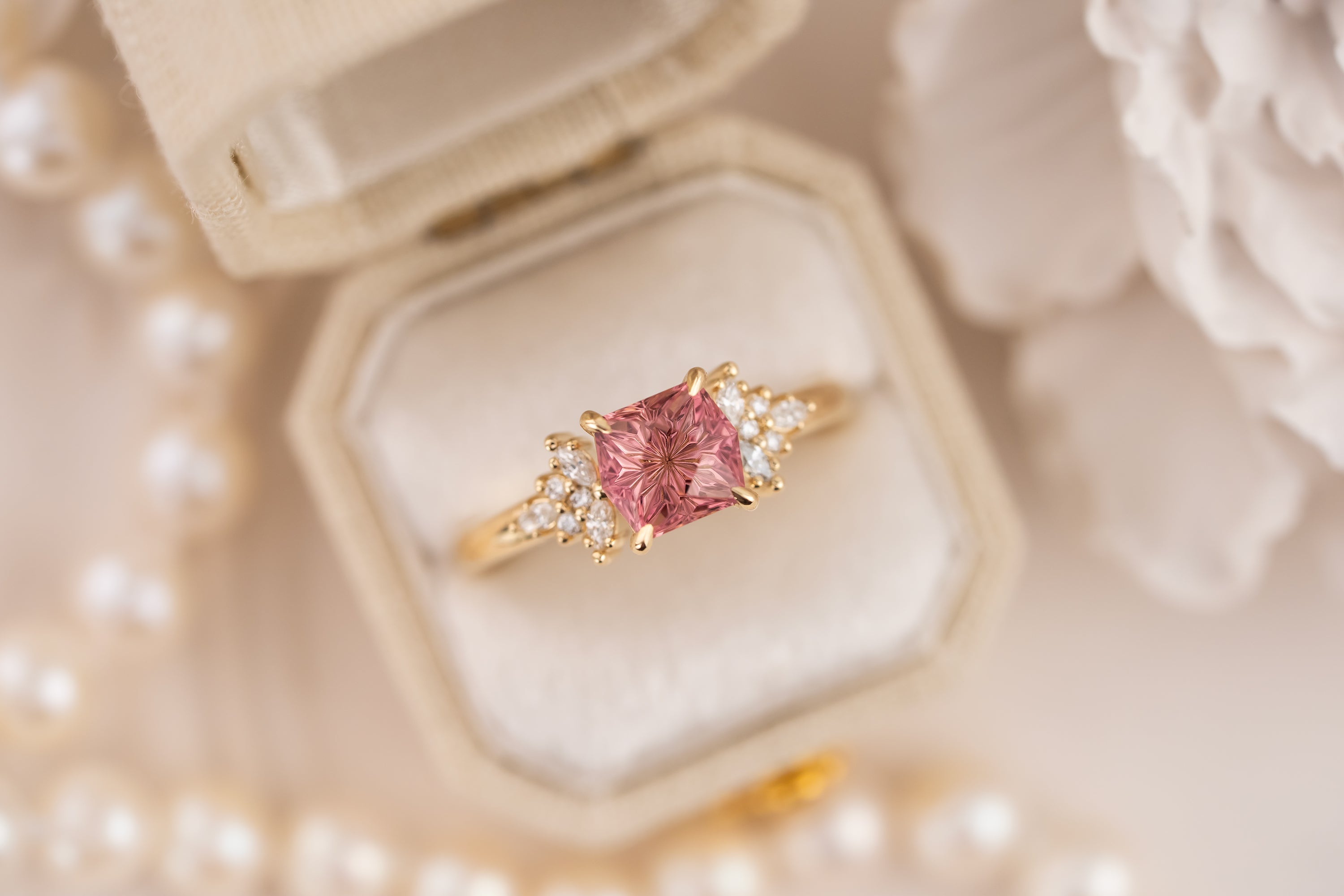 The Veraine Ring | 1.25 CT Fantasy Pink Tourmaline - Lavender Creek Gems 