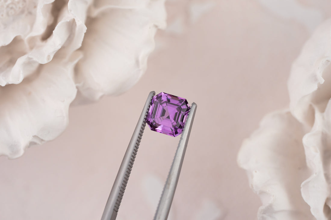 1.25 CT Asscher Purple Sapphire