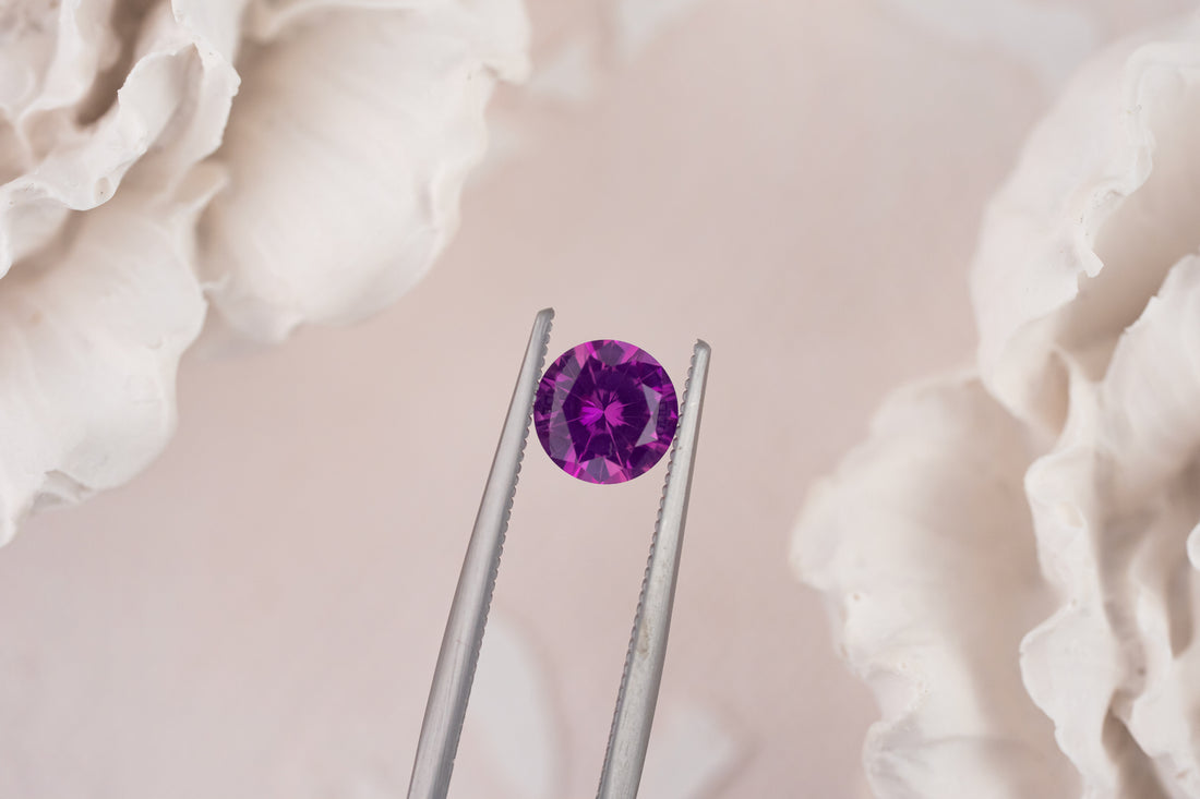 0.89 CT Round Magenta Sapphire