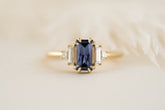 The Mira Ring | 1.05 CT Radiant Navy Blue Spinel - Lavender Creek Gems 