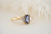 The Mira Ring | 1.05 CT Radiant Navy Blue Spinel - Lavender Creek Gems 
