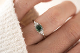 The Maeve Ring  - 1.18 CT Round Teal Montana Sapphire - Lavender Creek Gems 