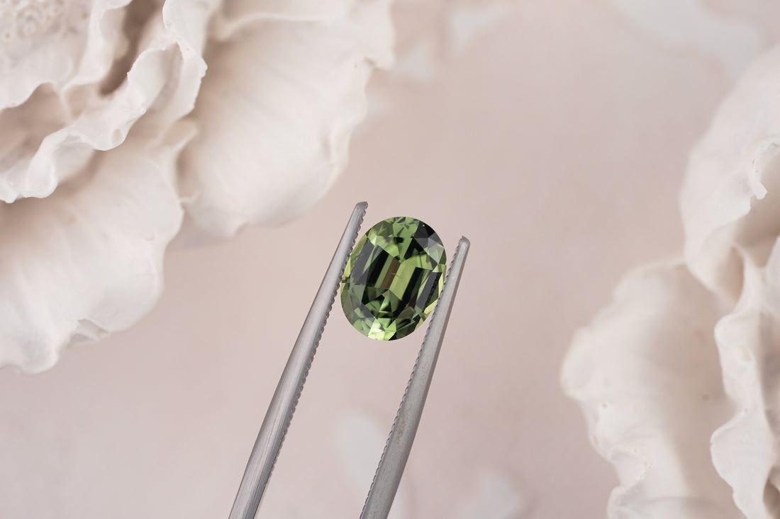 1.64 CT Oval Green Sapphire