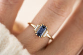 The Mira Ring | 1.05 CT Radiant Navy Blue Spinel - Lavender Creek Gems 