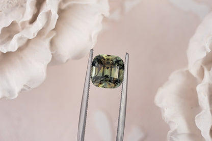 3.01 CT Cushion Bicolor Blue/Teal Sapphire - Lavender Creek Gems 