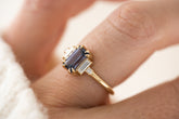 The Mira Ring | 1.05 CT Radiant Navy Blue Spinel - Lavender Creek Gems 