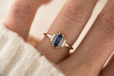 The Mira Ring | 1.05 CT Radiant Navy Blue Spinel - Lavender Creek Gems 