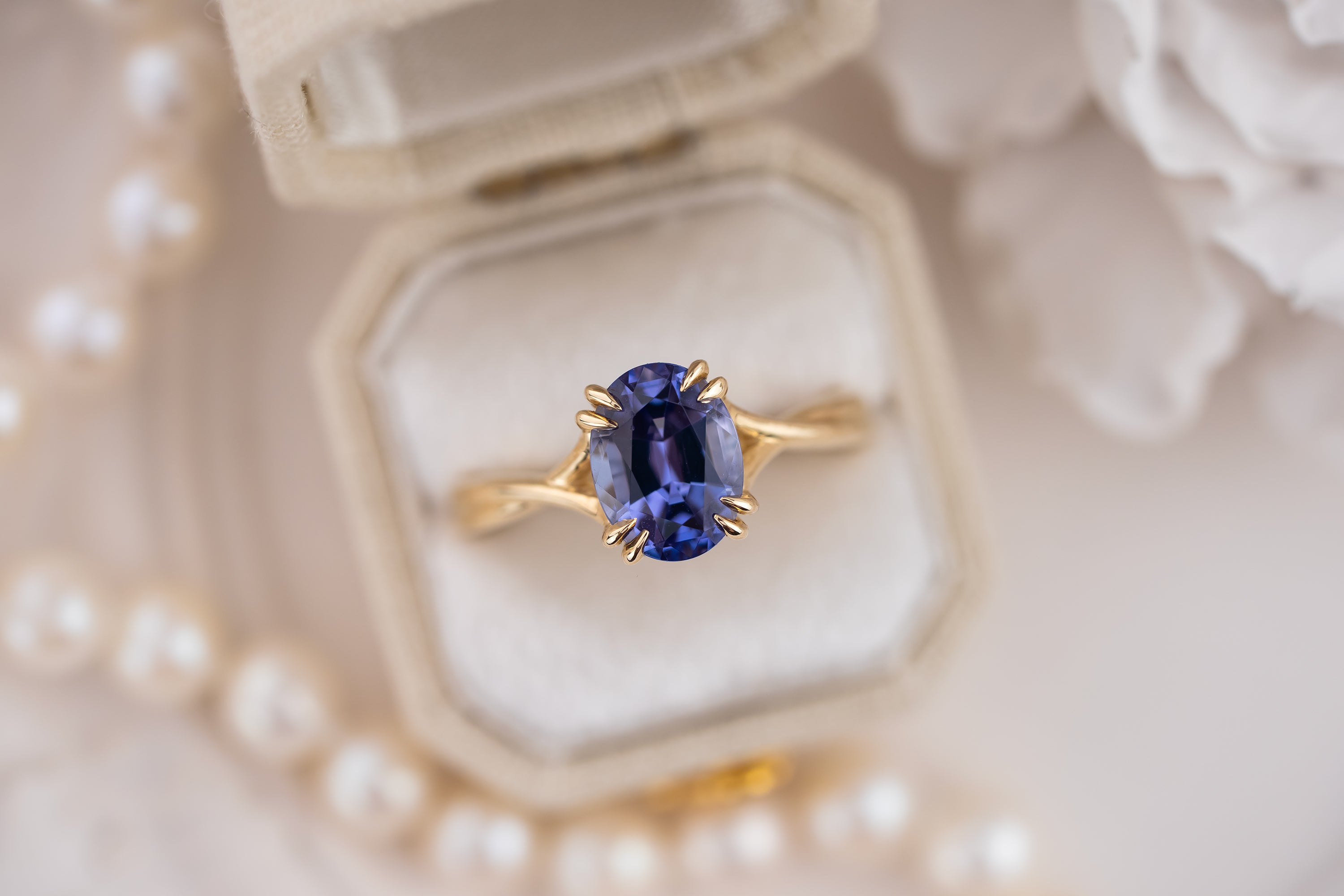 The Fates Ring | 2.23 CT Oval Tanzanite - Lavender Creek Gems 