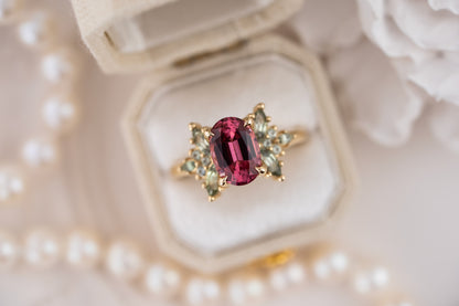 The Veraine Ring | 2.26 Oval Rose Spinel - Lavender Creek Gems 