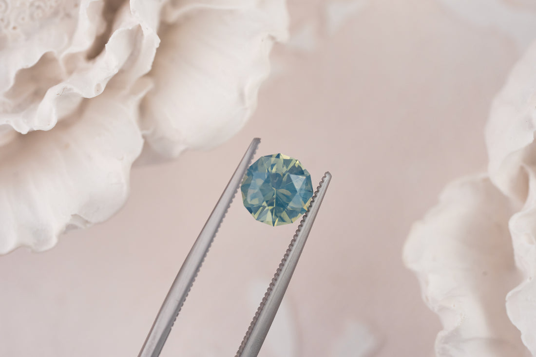 1.42 CT Round Opalescent Light Blue Sapphire - Lavender Creek Gems 