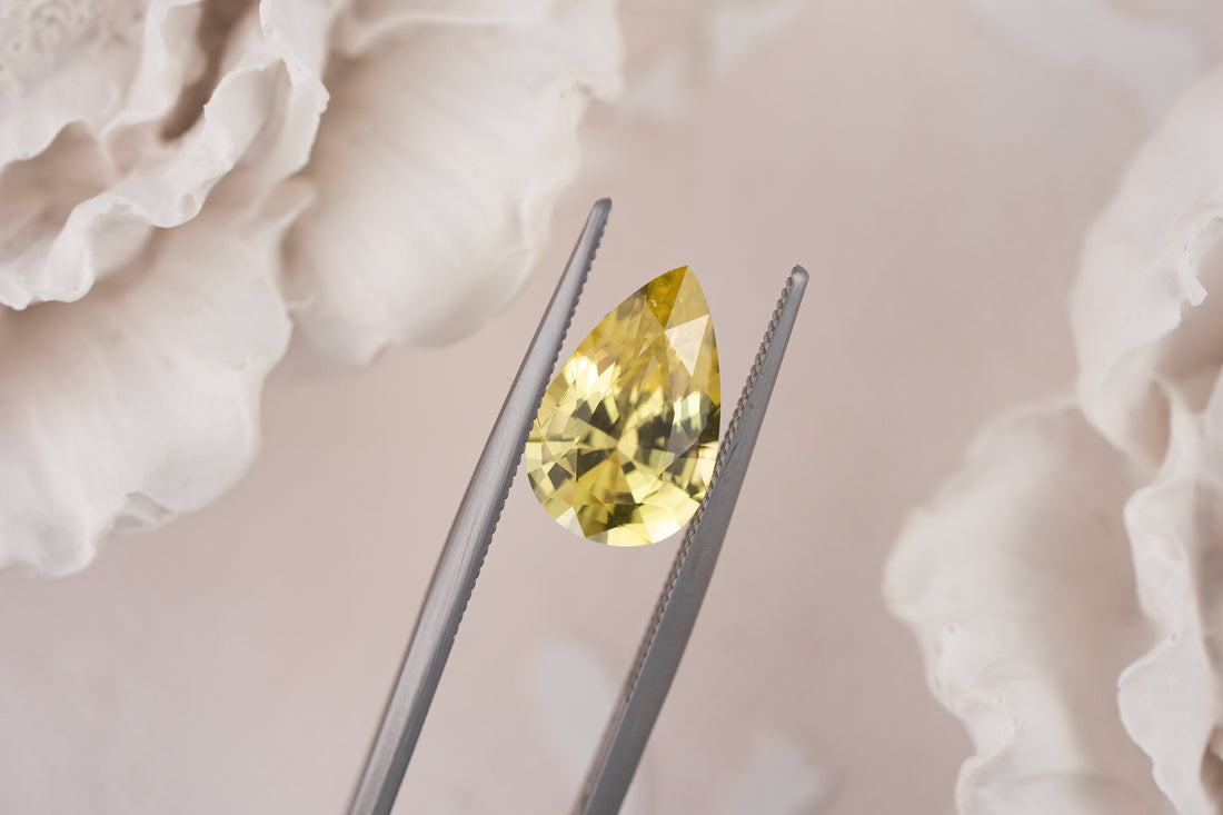3.04 CT Pear Yellow Sapphire - Lavender Creek Gems 