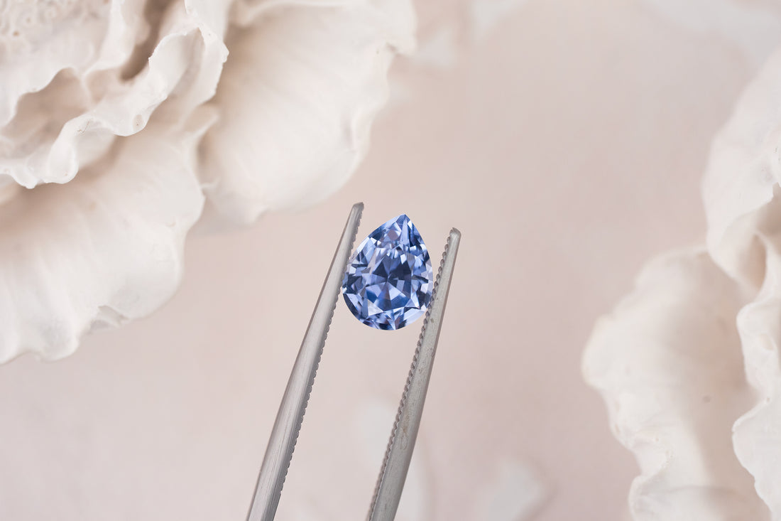 1.33 CT Pear Light Blue Sapphire - Lavender Creek Gems 