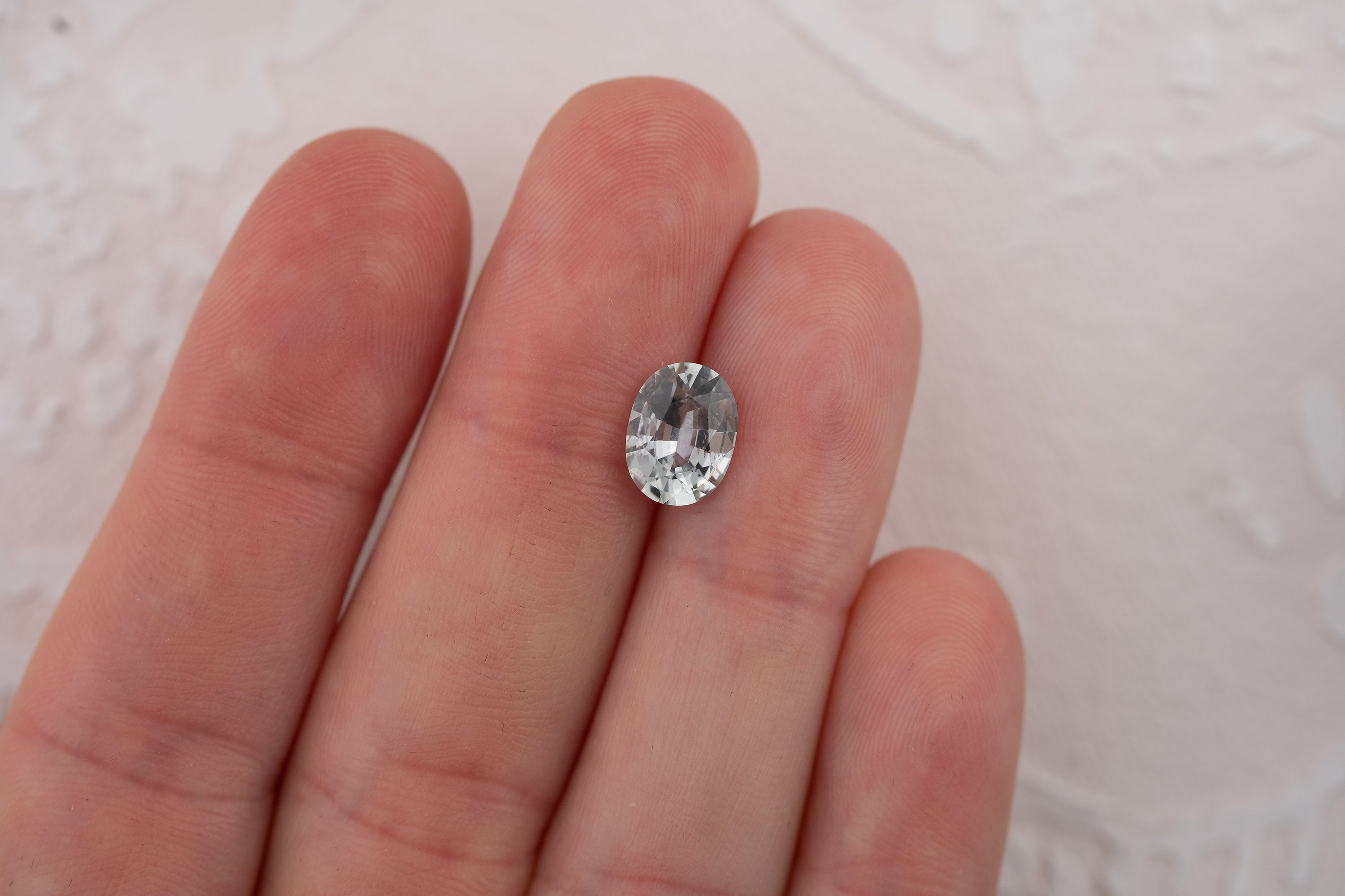 2.53 CT Oval Pastel Green Sapphire