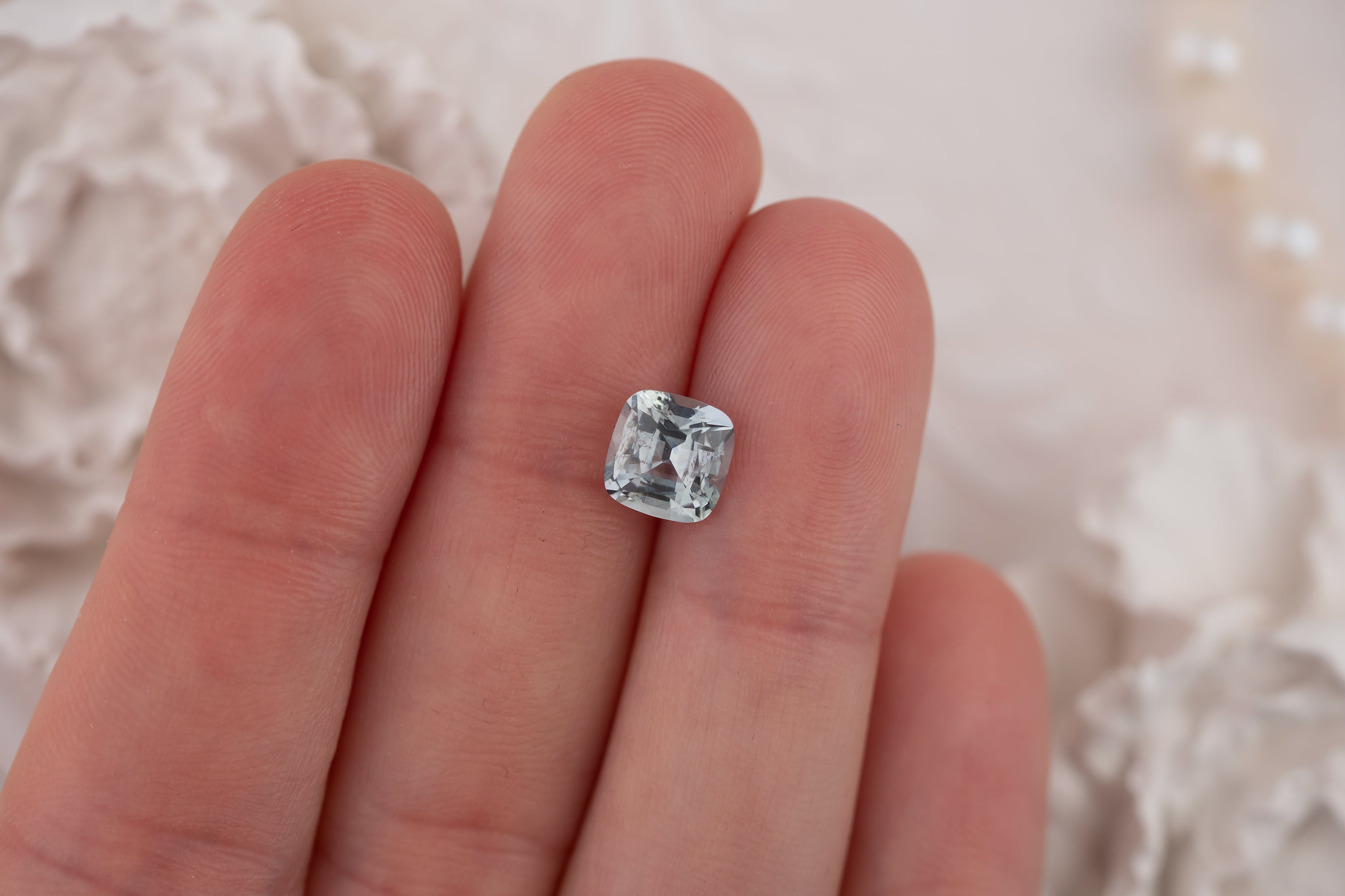 2.43 CT Cushion Mint Sapphire