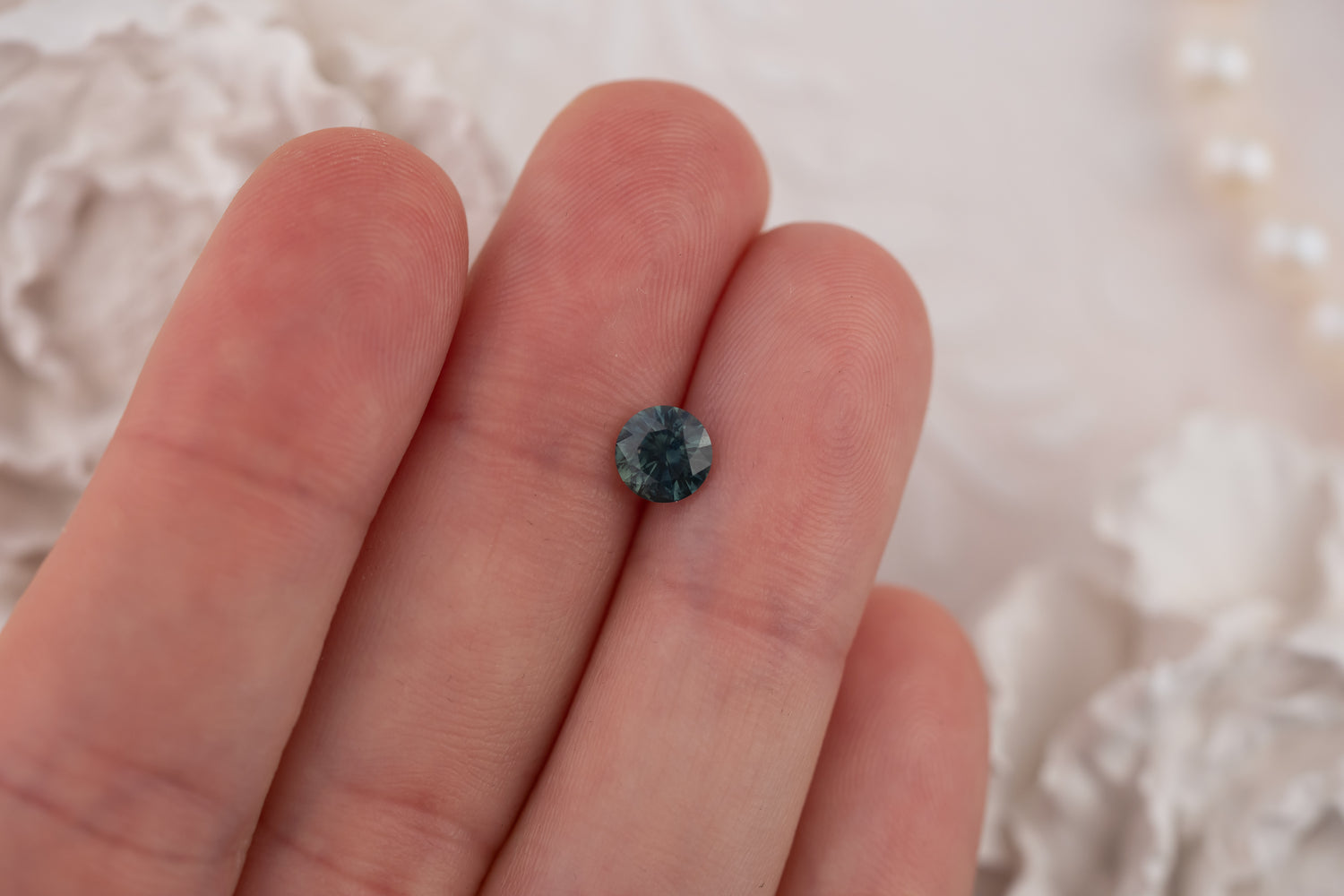 0.95 CT Round Blue Montana Sapphire