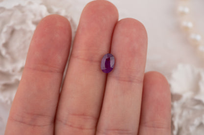 1.84 CT Oval Pinkish Red Sapphire