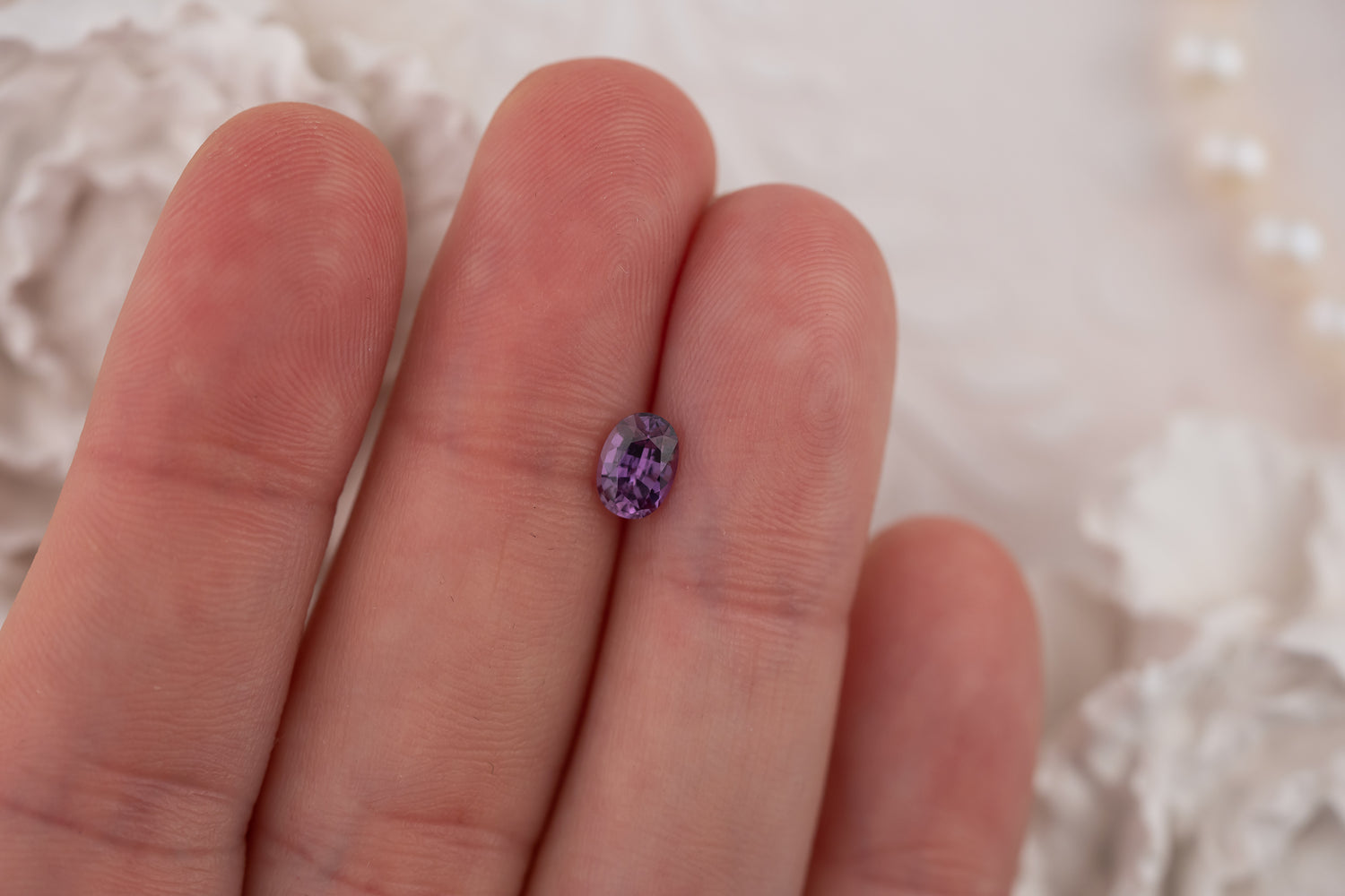 0.89 CT Oval Purple Sapphire