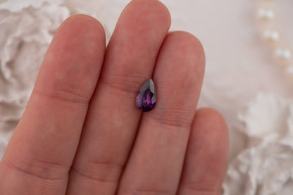 1.57 CT Pear Grape Purple Sapphire
