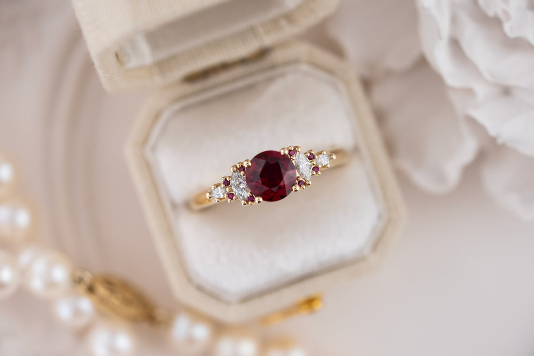 The Maeve Ring | 0.82 CT Round Ruby - Lavender Creek Gems 