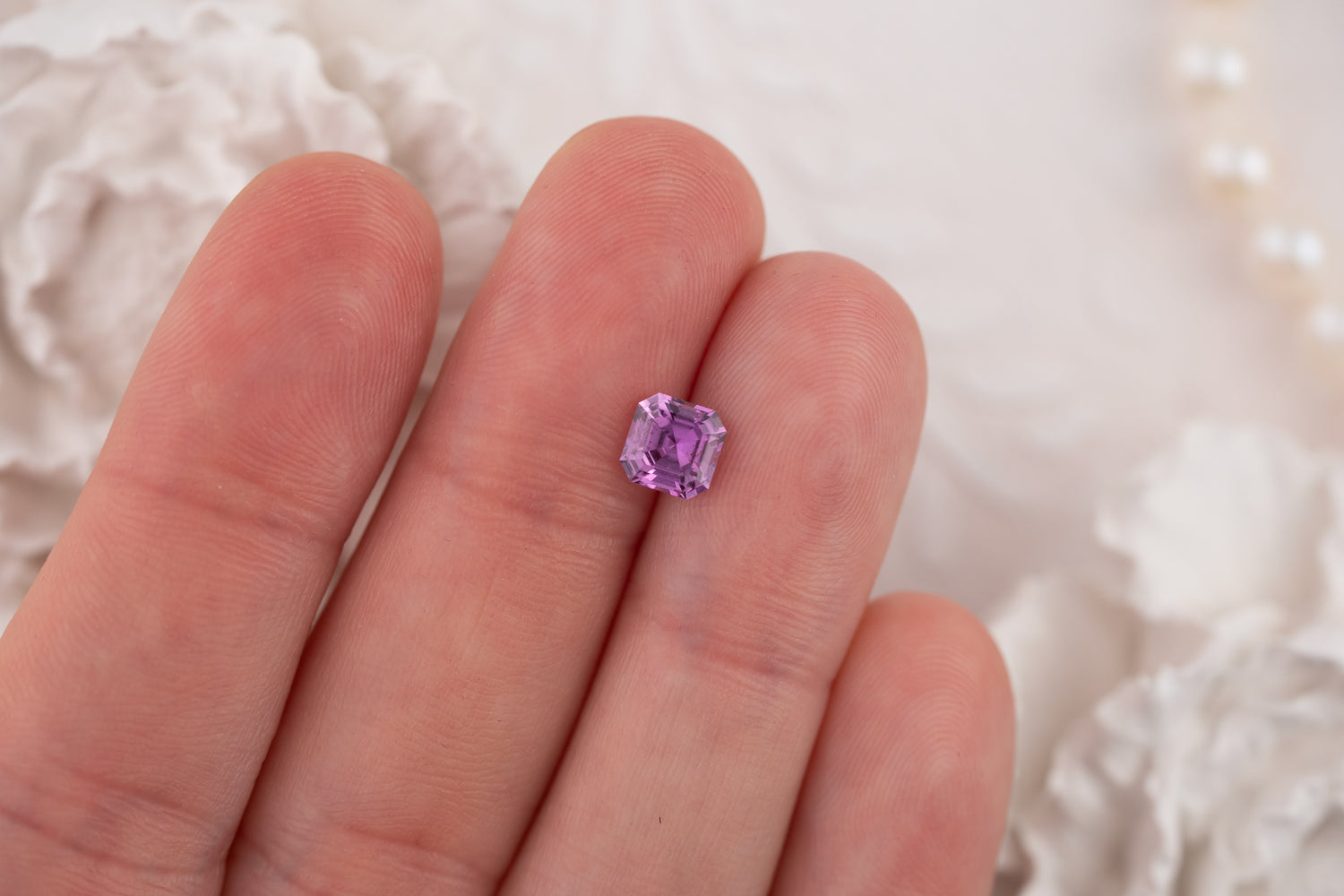 1.25 CT Asscher Purple Sapphire