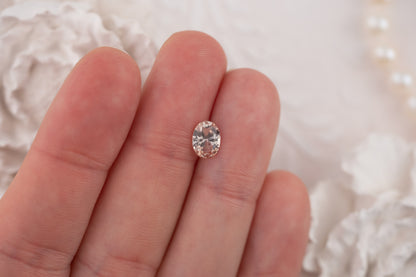 1.23 CT Oval Peachy Apricot Sapphire