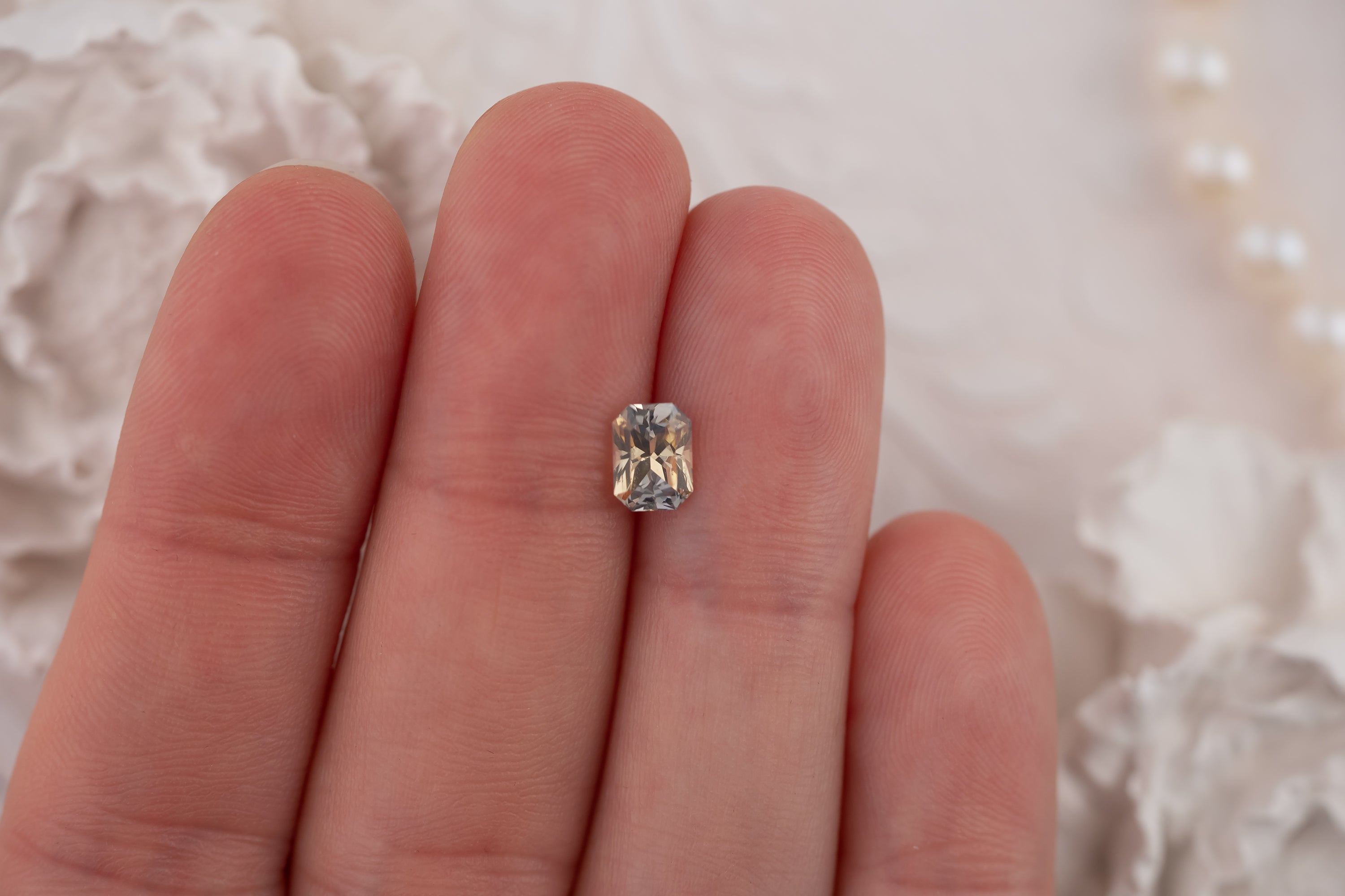 1.09 CT Radiant Bicolor Blue/Golden Sapphire