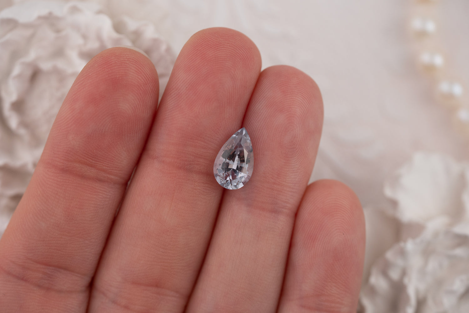 3.10 CT Pear Light Blue Sapphire
