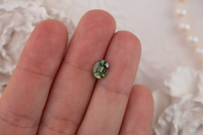 1.64 CT Oval Green Sapphire